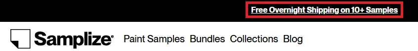 Samplize free shipping offer